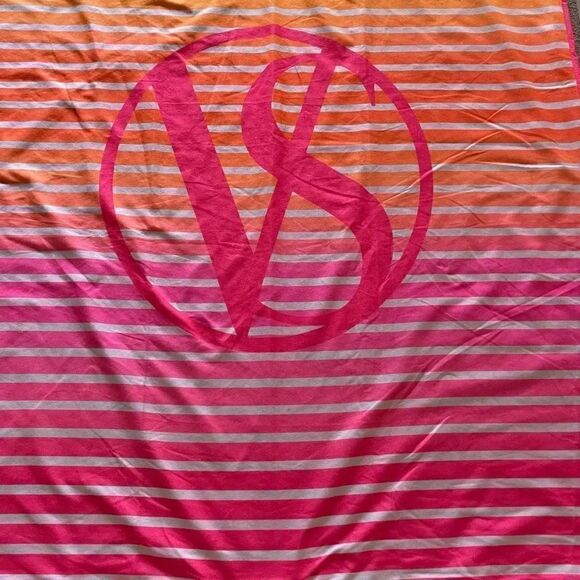 2 for $30 Victoria Secret Stripes Pink Neon Roll Up Beach Sand Blanket - Picture 1 of 8